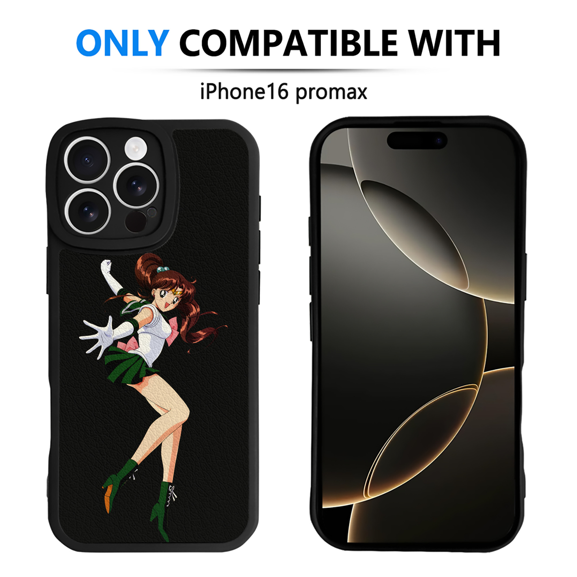 （画像用） 美少女戦士セーラームーン 木野 まこと きの まこと Sailor Moon Kino Makoto （セーラージュピター；Sailor Jupiter） 【iPhone 16シリーズ対応】シリコンスマホケース（レザー調） 材質：シリコン